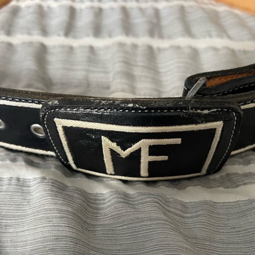 Custom “MARIO F Western Rodeo Leather Belt. Barely worn & in mint condition. 36.
